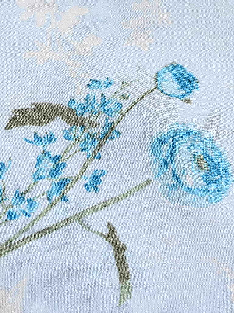 Abito con cintura e spalline sottili blu anni '50