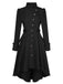Cappotto con bottoni e collo alto in tinta unita anni '50