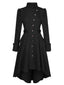 Cappotto con bottoni e collo alto in tinta unita anni '50