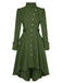Cappotto con bottoni e collo alto in tinta unita anni '50