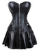 [Prevendita] 2PCS Corsetto e gonna a fascia in similpelle gotica anni '70