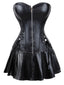[Prevendita] 2PCS Corsetto e gonna a fascia in similpelle gotica anni '70