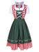 Abito bavarese dirndl per il carnevale dell'Oktoberfest anni '50