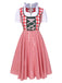 Abito bavarese dirndl per il carnevale dell'Oktoberfest anni '50