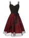 Abito due pezzi maniche dolman mantella trasparente anni '50