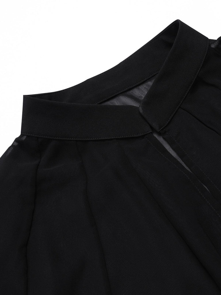 Abito due pezzi maniche dolman mantella trasparente anni '50