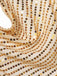 Abito con paillettes e scollo a V profondo beige anni '70