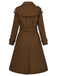 Trench con revers abbottonato color caffè anni '50
