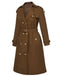 Trench con revers abbottonato color caffè anni '50