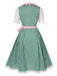 2PCS Top e abito a quadri e grembiule Oktoberfest anni '50