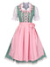 2PCS Top e abito a quadri e grembiule Oktoberfest anni '50