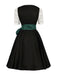 2PCS Top bianco e abito nero e grembiule verde Oktoberfest anni '50