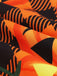 Abito patchwork con scollo a onda Halloween anni '50