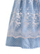 Completo con abito patchwork in pizzo Oktoberfest blu anni '50