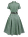 Abito piccolo plaid a quadri marrone anni '40