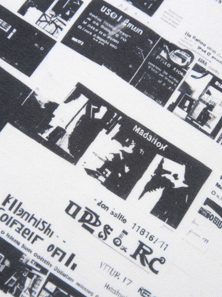 Abito in stile giornale e spalline sottili grigio anni '70