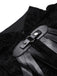 Top con fibbia in pizzo gotico di Halloween nero anni '60