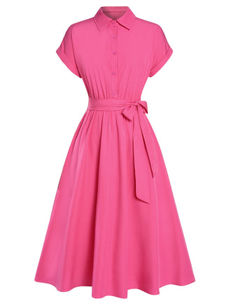 Abito camicia con maniche a cappuccio anni '40