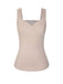 2PCS Top in maglia beige e gonna a quadri anni '50