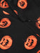 Tuta corta con faccia di zucca Halloween nero anni '50