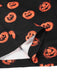 Tuta corta con faccia di zucca Halloween nero anni '50