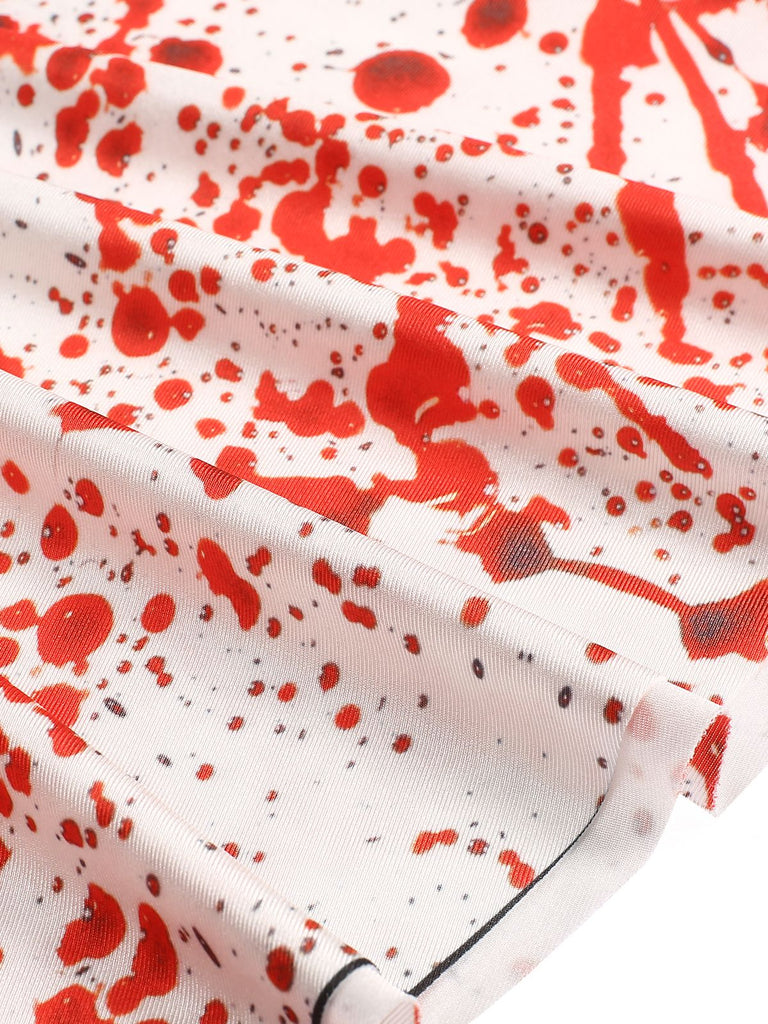 Abito stampa di sangue senza maniche Halloween anni '60