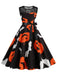 Abito senza maniche in pizzo patchwork di Halloween anni '50