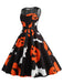 Abito senza maniche in pizzo patchwork di Halloween anni '50