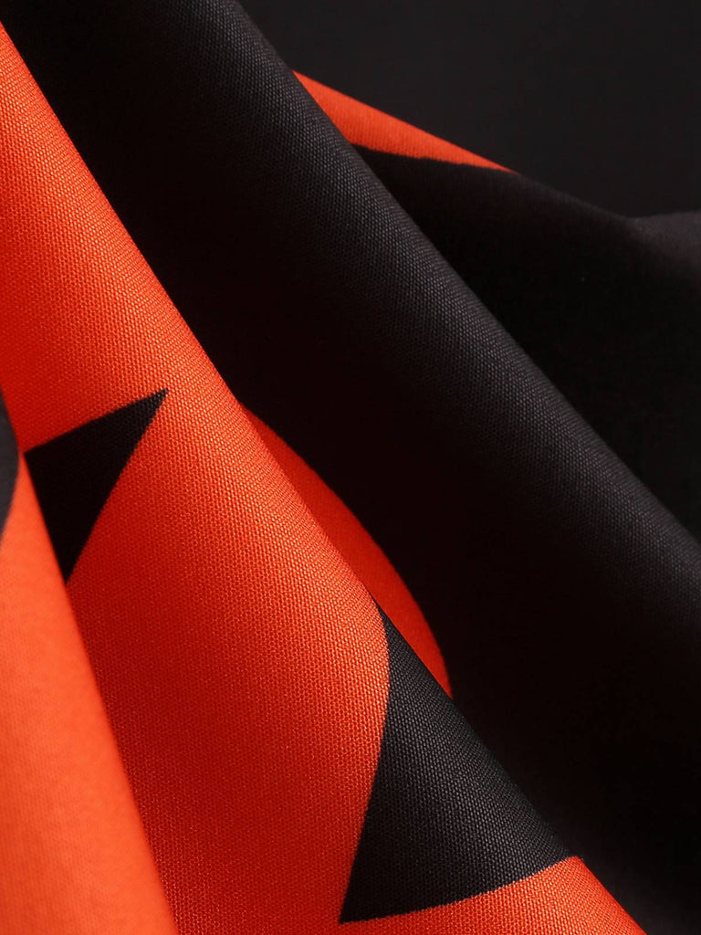 Abito senza maniche in pizzo patchwork di Halloween anni '50