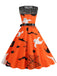 Abito senza maniche in pizzo patchwork di Halloween anni '50
