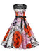 Abito senza maniche in pizzo patchwork di Halloween anni '50