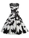 Abito senza maniche in pizzo patchwork di Halloween anni '50