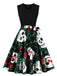 Abito a ruota con cintura patchwork di Halloween anni '50