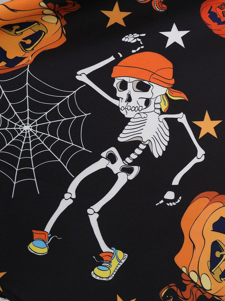 Abito con lacci e teschio di Halloween anni '50