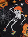 Abito con lacci e teschio di Halloween anni '50