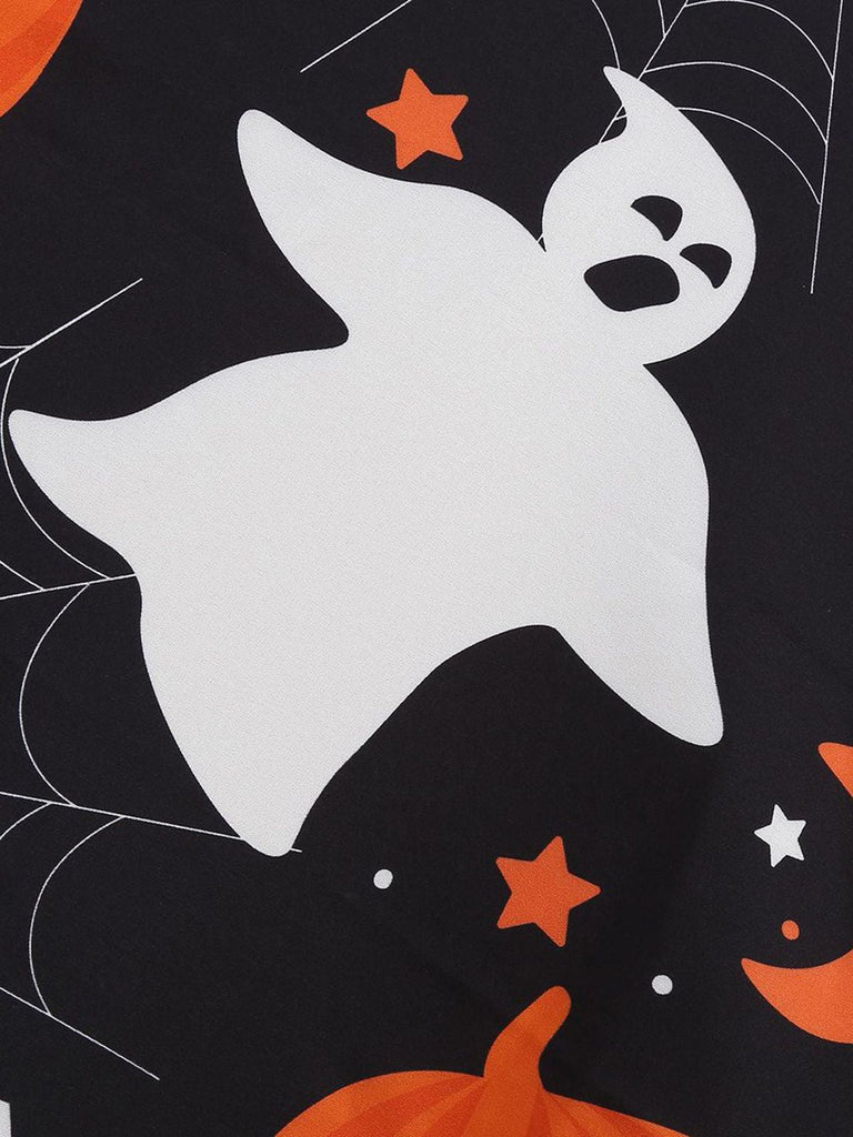 Abito con lacci e teschio di Halloween anni '50