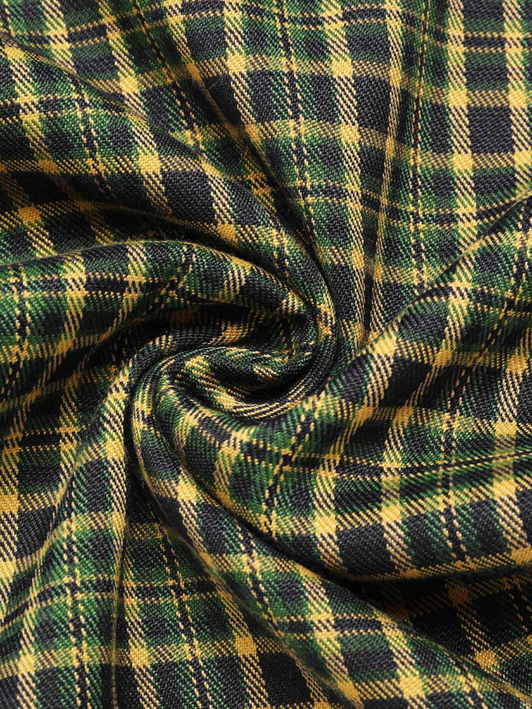 Pantaloni a quadri con bottoni grigio anni '40
