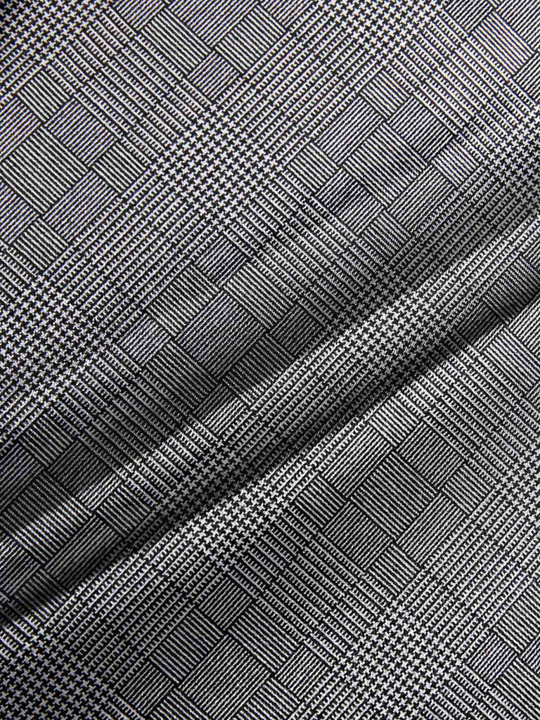 Pantaloni a quadri con bottoni grigio anni '40