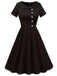 Abito con revers abbottonato nero anni '40