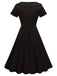 Abito con revers abbottonato nero anni '40
