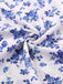 Abito midi boho floreale volant con scollo a V anni '40
