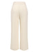 2PCS Canotta bottoni e pantaloni a gamba larga beige anni '60