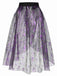 Copricostume con gonna a rete a ragnatela viola anni '50
