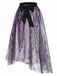 Copricostume con gonna a rete a ragnatela viola anni '50