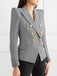 Blazer doppiopetto pied de poule bianco e nero anni '50