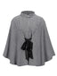 Cappotto motivo pied de poule con lacci nero anni '50