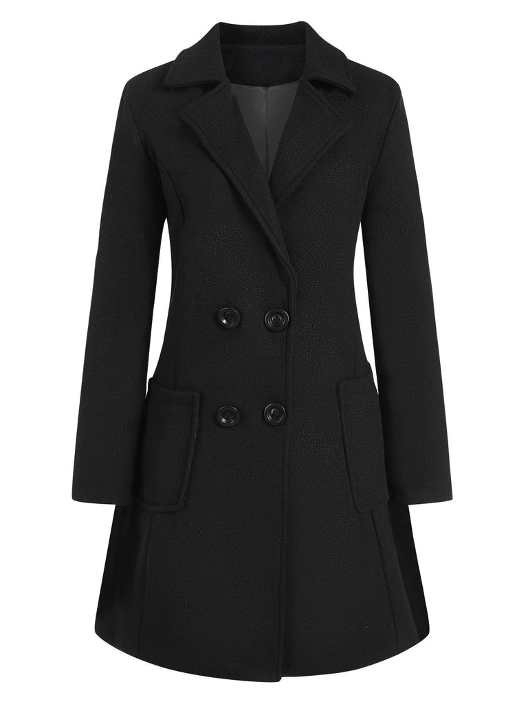 Cappotto skater doppiopetto con revers anni '50
