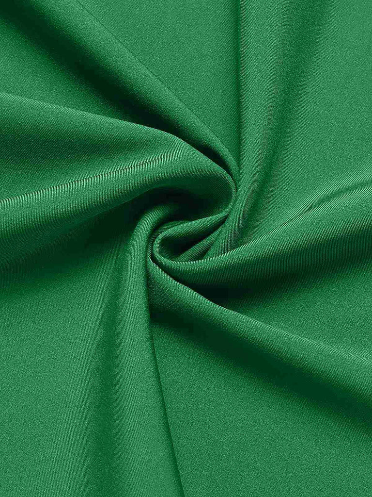 Abito con colletto a camicia a contrasto verde anni '40