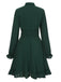 Abito con fiocco testurizzato verde anni '40