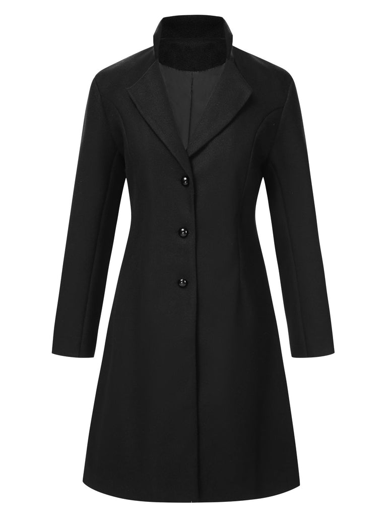 Cappotto con revers a collo alto anni '60